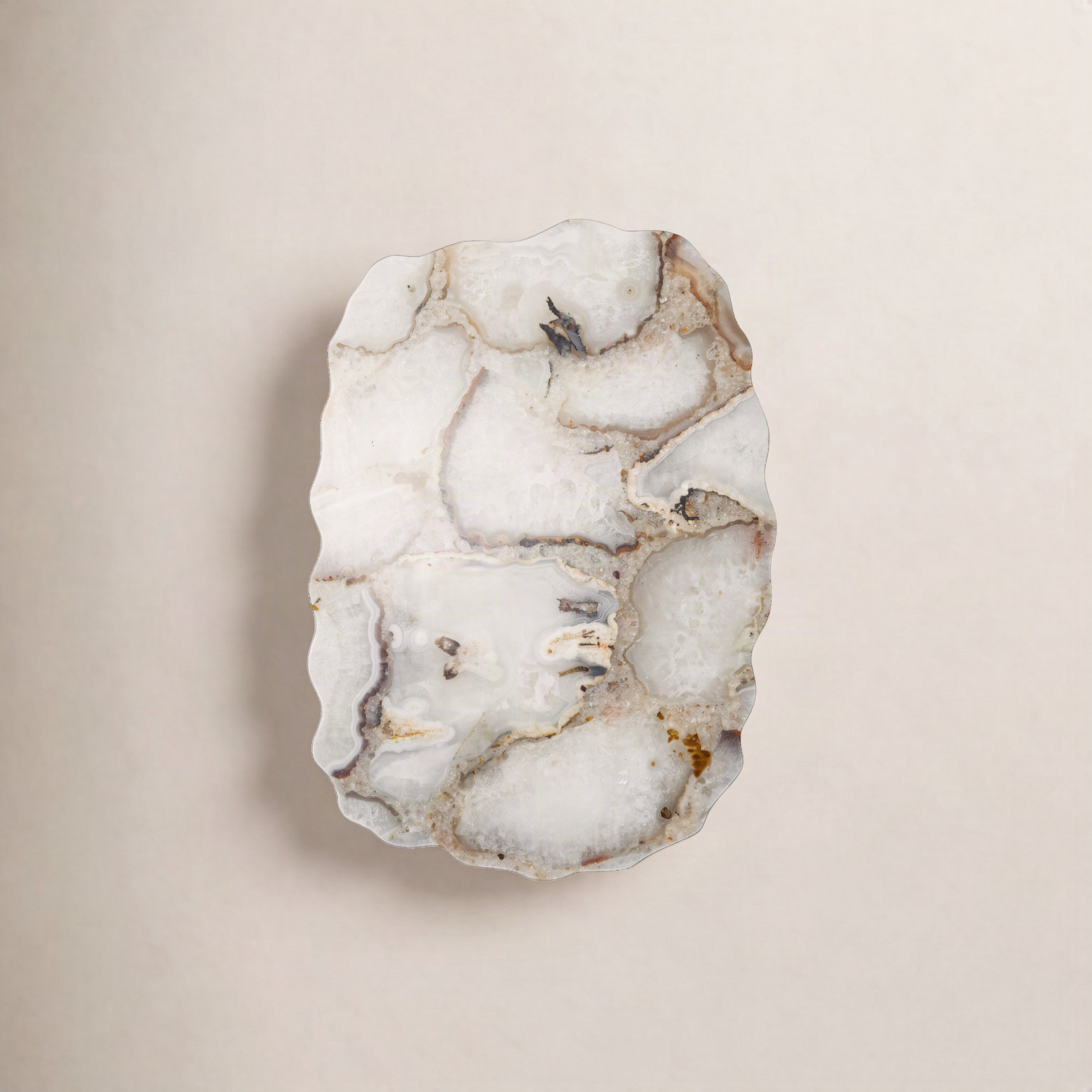 Amalia Abstract Agate Platter, 0.5" H x 8" W x 12" L