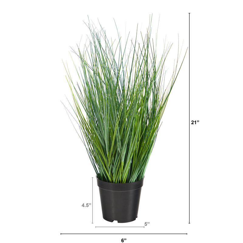 21'' Faux Onion Grass Grass in Pot