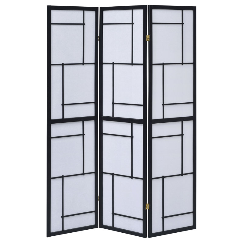 Samatha 52'' W x 70.25'' H 3 - Panel Solid Wood Folding Room Divider