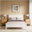 Lit plateforme moderne en bois massif avec support de lattes en bois robuste, aucun sommier requis-494687842-494687852