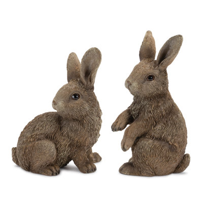 Figurine lapin de jardin (ensemble de 2)