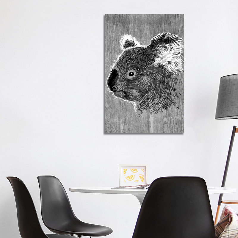 Koala Sketch by Alberto Perez - Wrapped Canvas Painting, 101.6cm H x 66.04cm W x 1.91cm D