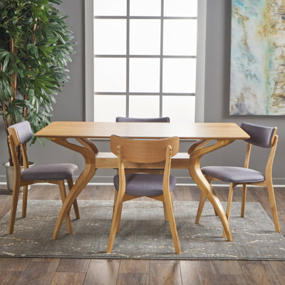 Bryona 4 - Person Solid Wood Dining Set