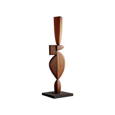 Ornements de sculpture sur bois brun abstrait