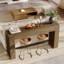 Console 59 pouces, canapé rectangulaire en bois derrière le canapé-729492492