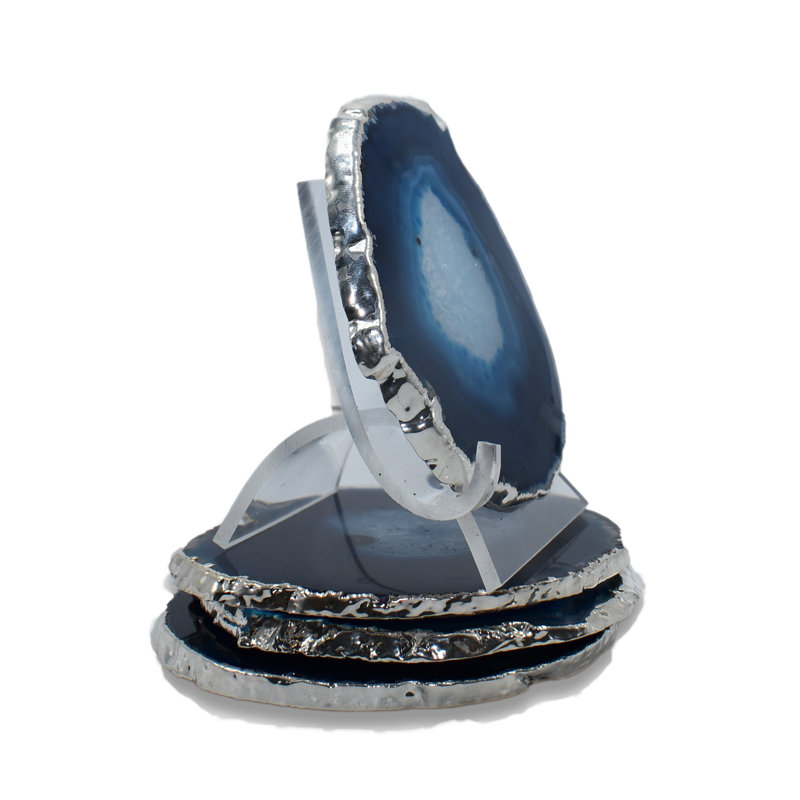Sous-verre en agate, Bleu