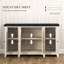 Buffet avec tablettes réglables, portes, grain de bois blanc