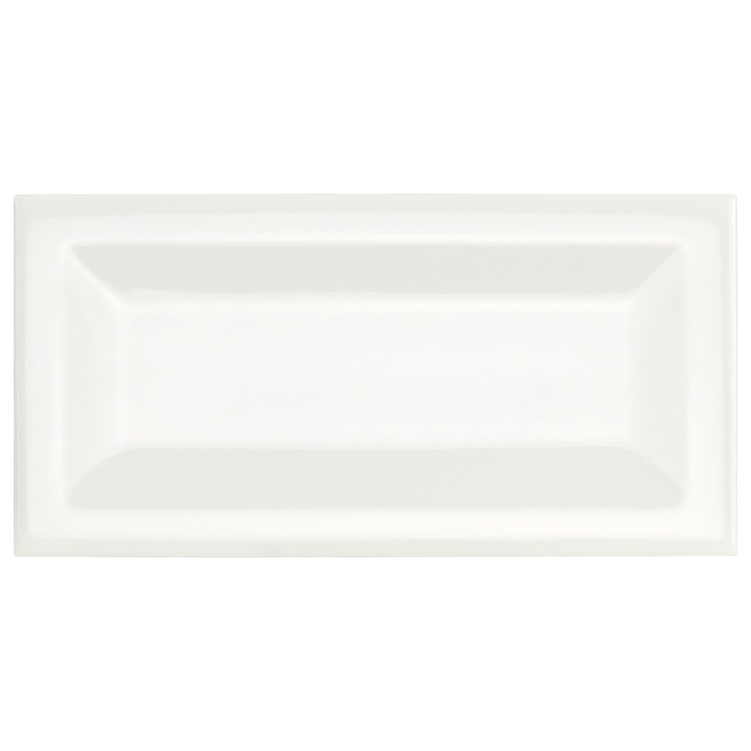 Segment 3 in. x 6 in. Beveled Glossy Ceramic Subway Wall Tile Ackland 
