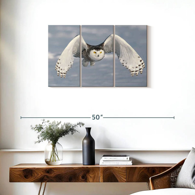 Brampt Owl In Winter, 20" H x 33" W