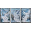 «Snowy Mountain», scène de chambre à coucher rustique, décoration murale, pin, toile, encadrée, œuvre d'art de la chambre principale, 3 pièces-294119340-294119341