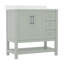 Ensemble de meuble-lavabo simple 36 po avec lavabo, armoire, tablette de rangement ouverte et tiroirs de rangement Caniya-1045739435-1030693171-1045739432