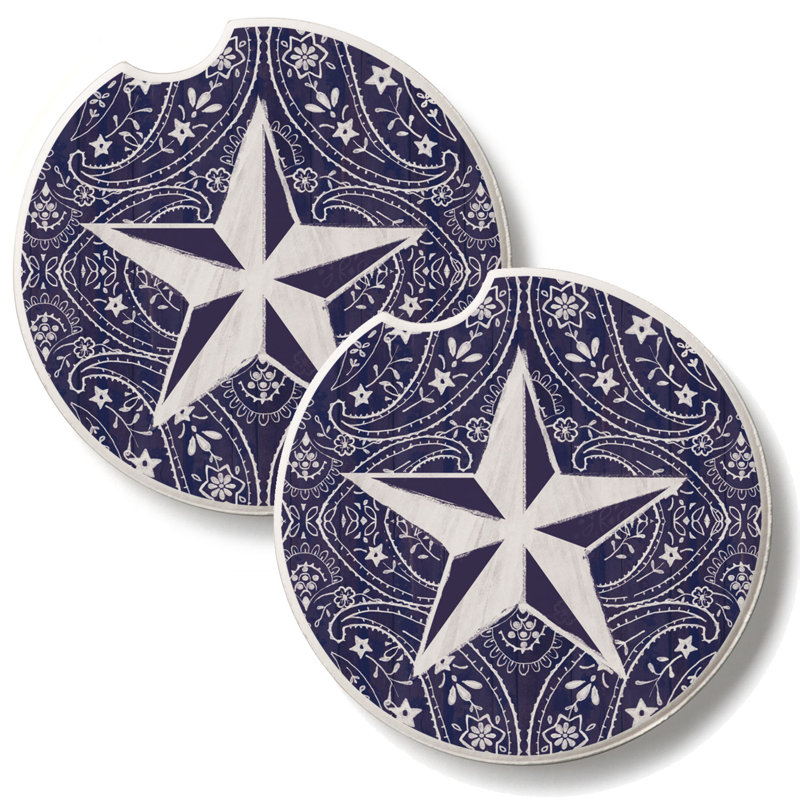 Ensemble de 2 sous-verres Blue Bandana Star