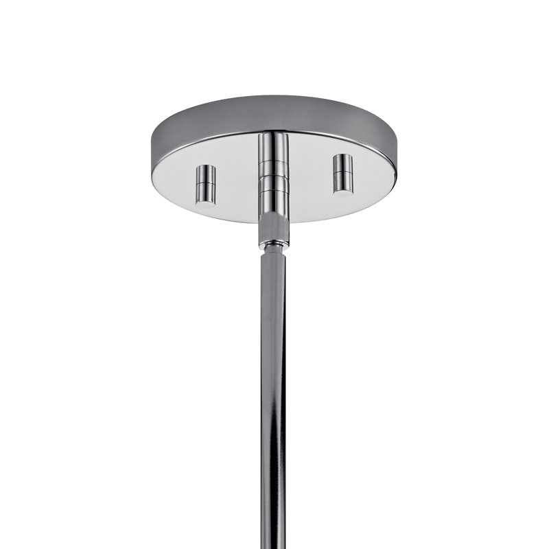Luminaire suspendu cylindrique à 1 lumière Crosby, Chrome
