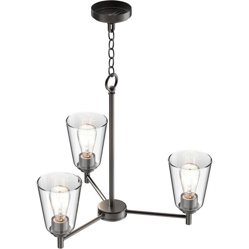 Luminaires de lustre évasés (ampoule non incluse), Bronze frotté à l'huile, 3