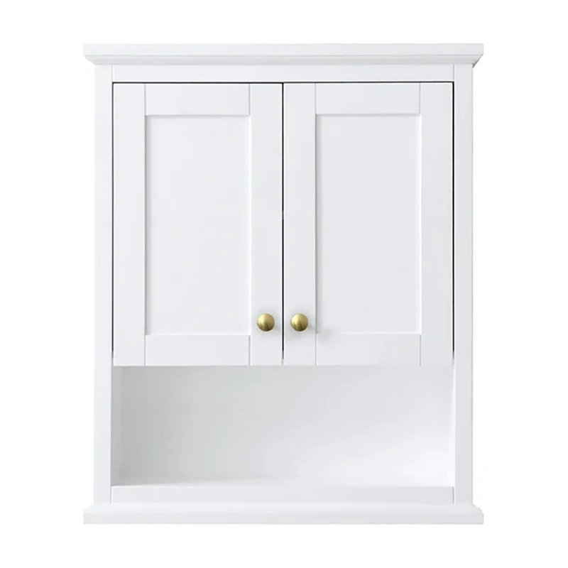 Avery White Solid Wood Wall-Mounted Bathroom Cabinet