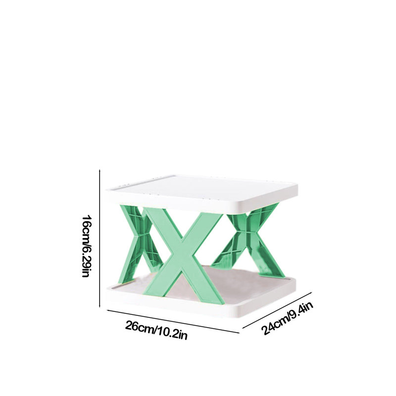 Petite tablette multi-couches en plastique, Green