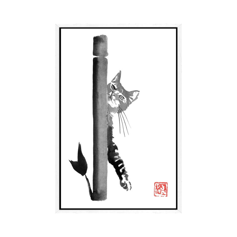 Clide by Péchane - Painting on Canvas, 101.6 cm H x 66.04 cm W, White Framed