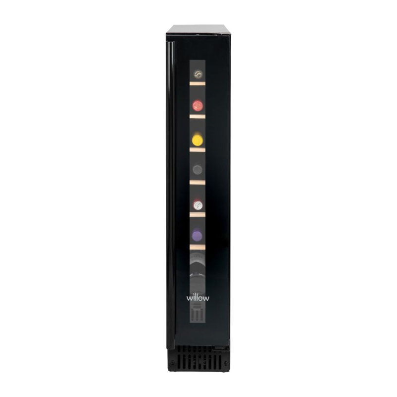 Willow Single Zone 14.8cm 7 Bottle Wine Refrigerator, Black
