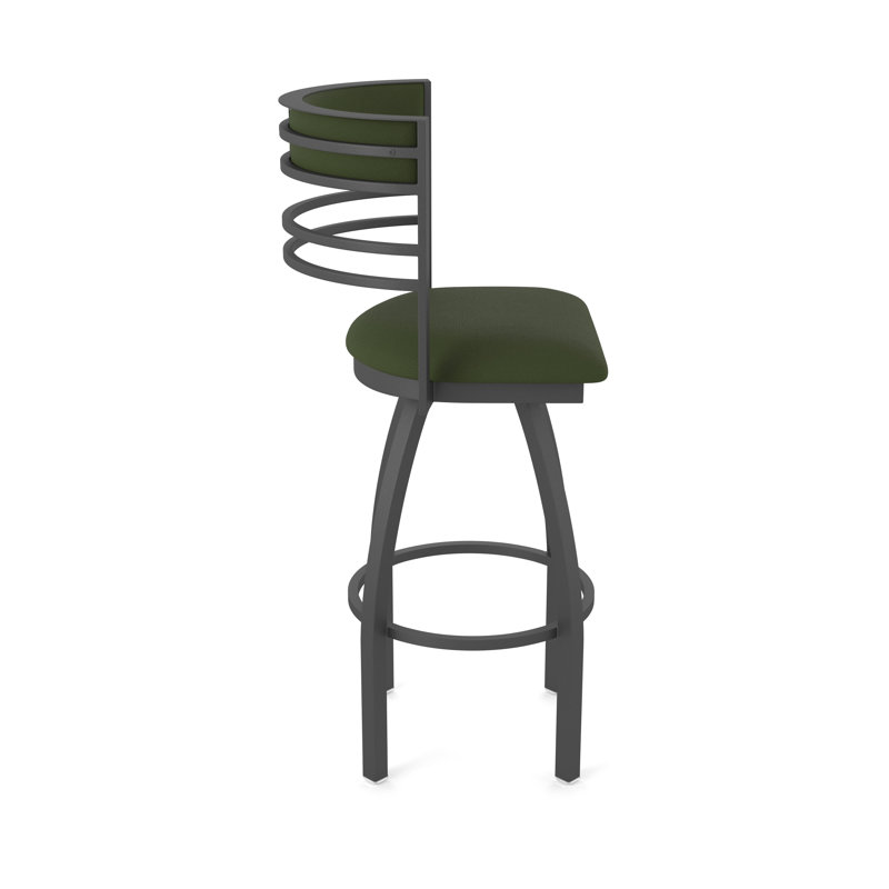 Hunter Swivel Stool, Vinyle - Pin Canter, Tabouret de bar (siège d'une hauteur de 30 po), Étain