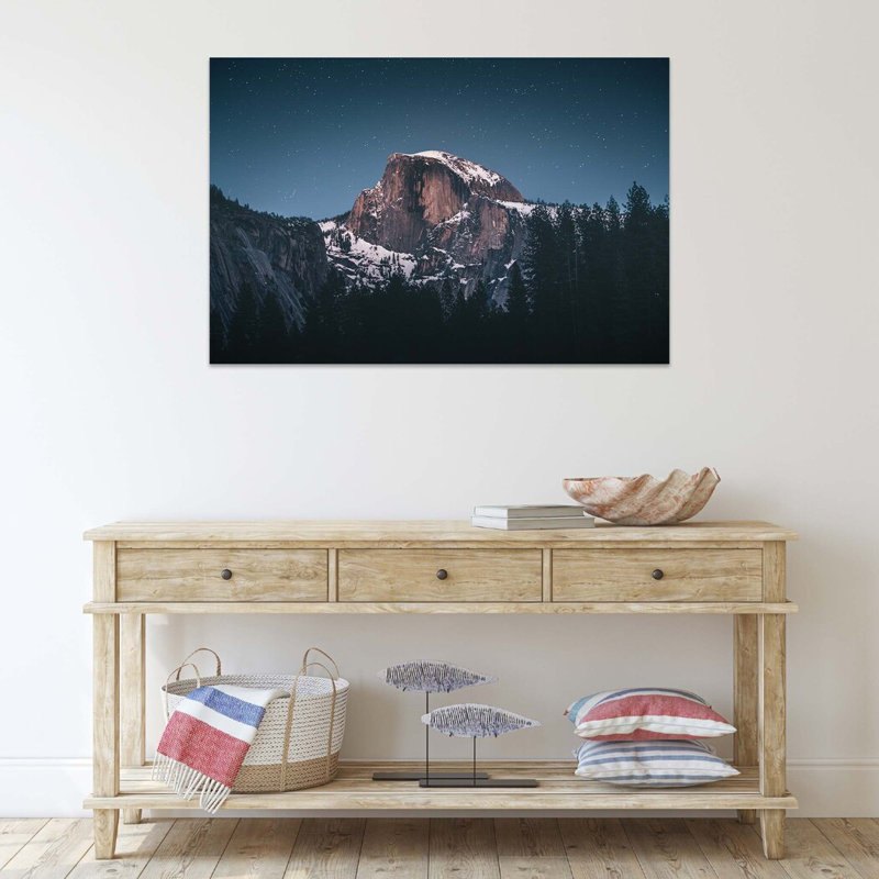 El Capitan, reproduction d'hiver - Parc national de Yosemite, impression sur toile, paysage de montagne recouvert de neige - Œuvre de formation rocheuse en hiver