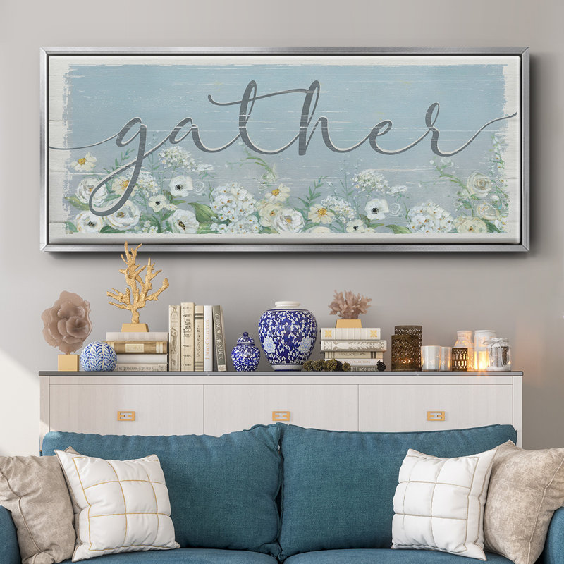 «Gather Garden», toile encadrée, H 8 po x l 20 po