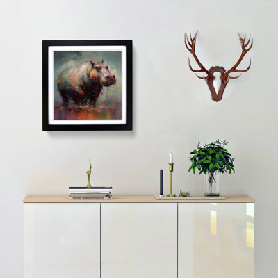 Hippo Post-Impressionism No.1 - Framed Print