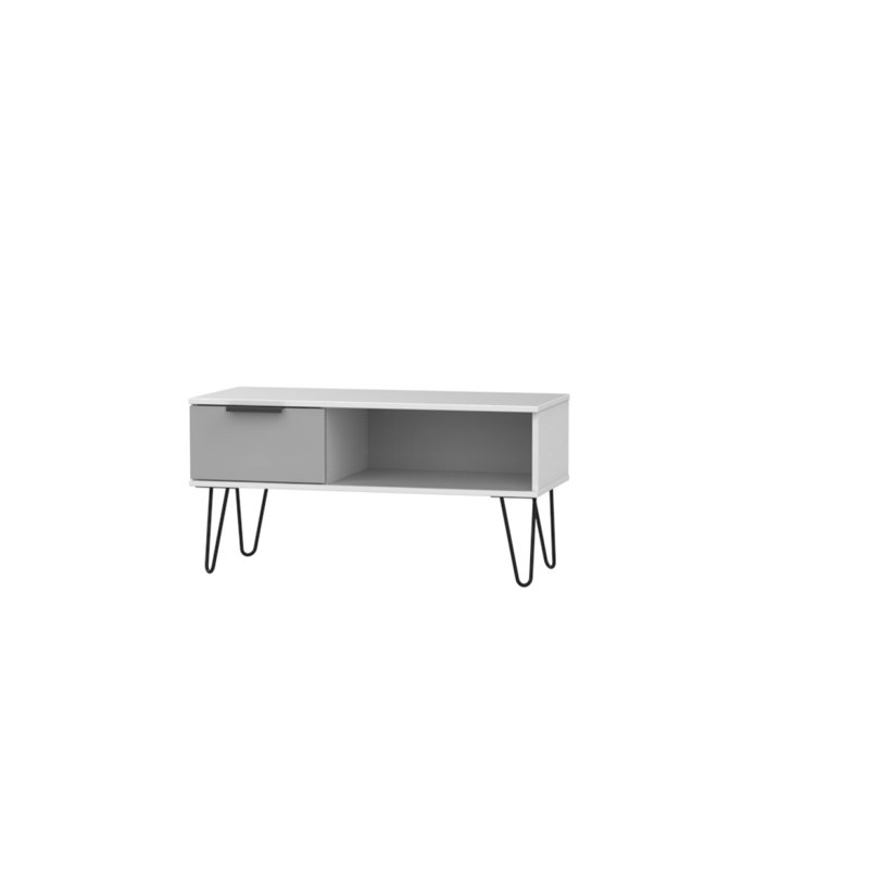 Fully Assembled Berryhill Coffee Table with Storage, Grey/White