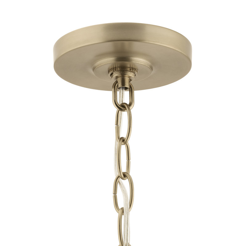 Lustre à trois lumières Celino avec verre transparent, H 19 po x l 26 po x P 26 po, Bronze, 5 lumières