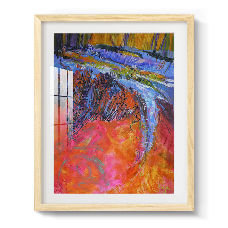 Vibrant Flow I -Framed Print, Natural, 25.5" H x 17.5" W