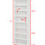 Meuble de rangement pour CD réglable, 6 étagères, séparable en deux, idéal pour le salon, matériau, largeur 30 cm, étagère de présentation à 8 niveaux avec lecteur CD et système audio, multifonctionnel pour la cuisine, étagères, design.