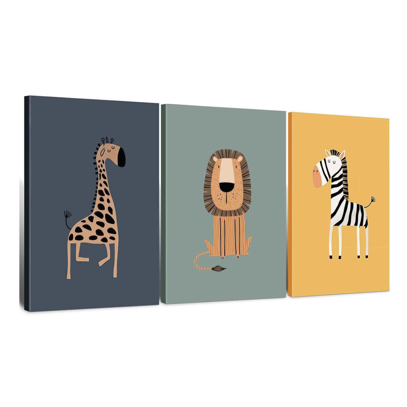 Animals 3 - Piece, 60 cm H x 40 cm W
