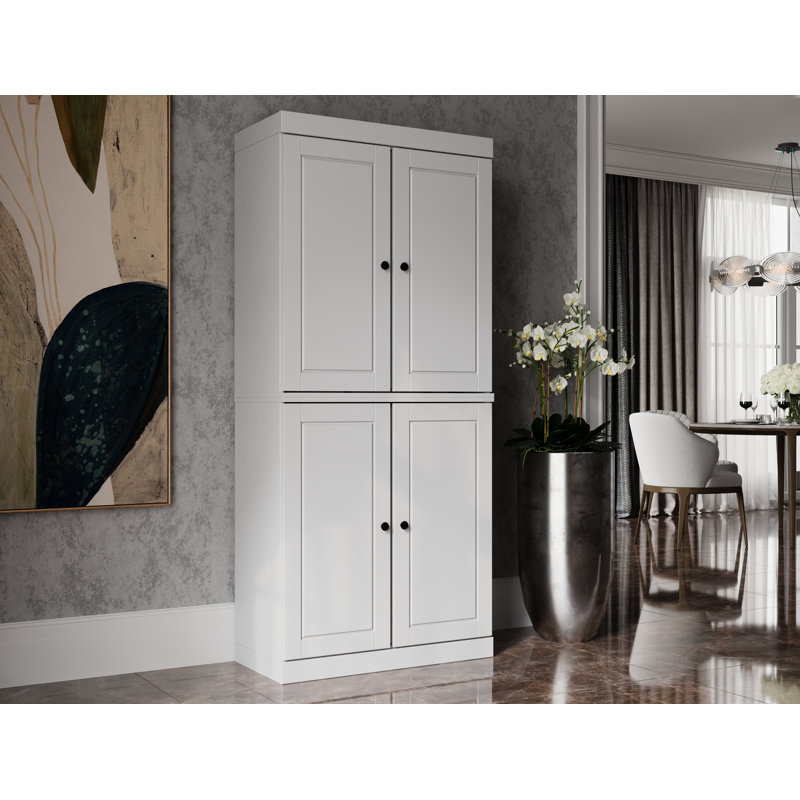 Arreana 32" W x 71.5" H Solid Wood 6-Shelf Bookcase, White