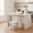 Elegant White 34" High x 16.5" Wide x 20" Deep Space-Saving 2-in-1 Folding Chair and Step Ladder-285272070