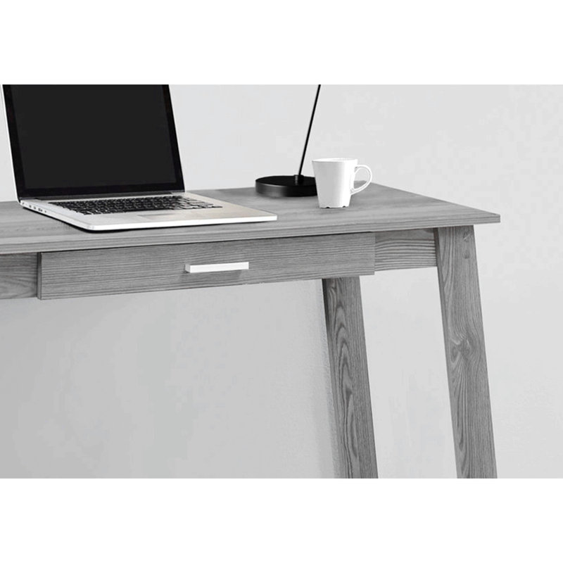 Bureau d'ordinateur Bureau à domicile Tiroirs de rangement pour ordinateur portable Stratifié contemporain, Gris