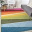 Tapis à rayures géométriques orange / vert / bleu Maudrey-1280177812