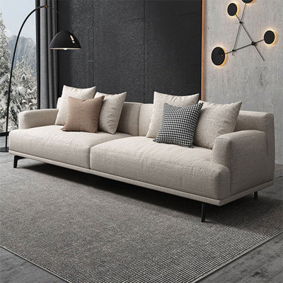 Creamy-white Cotton And Linen Standard Sofa cushion Loveseat