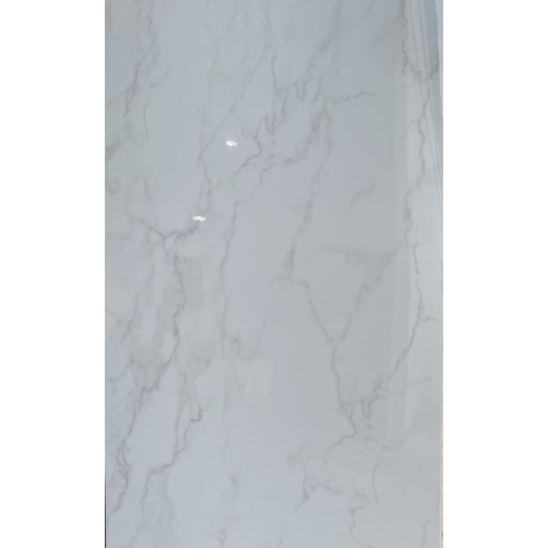 Polymarm 60" W 80" H 36" D Three Wall Composite Shower Wall Panel Surround - Seamless 60" Backwall, Calacatta Venice