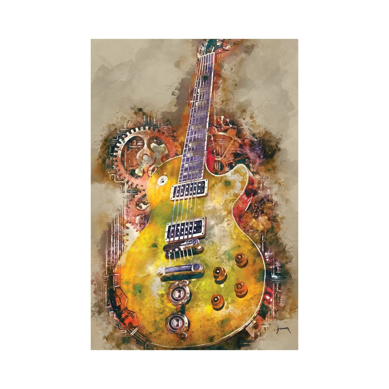 Slash's Steampunk Guitar - Wrapped Canvas Painting, 66.04 cm H x 45.72 cm W x 3.175 cm D