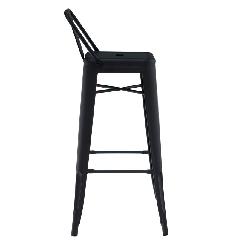 Tabouret de comptoir 26 po Cazzie, Noir