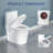 One-Piece Upflush Toilet With 600W Macerator Pump, Space-Saving Macerating Toilet System For Basement