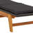 Alies 200cm Long Reclining Acacia Double Chaise with Cushions and Table