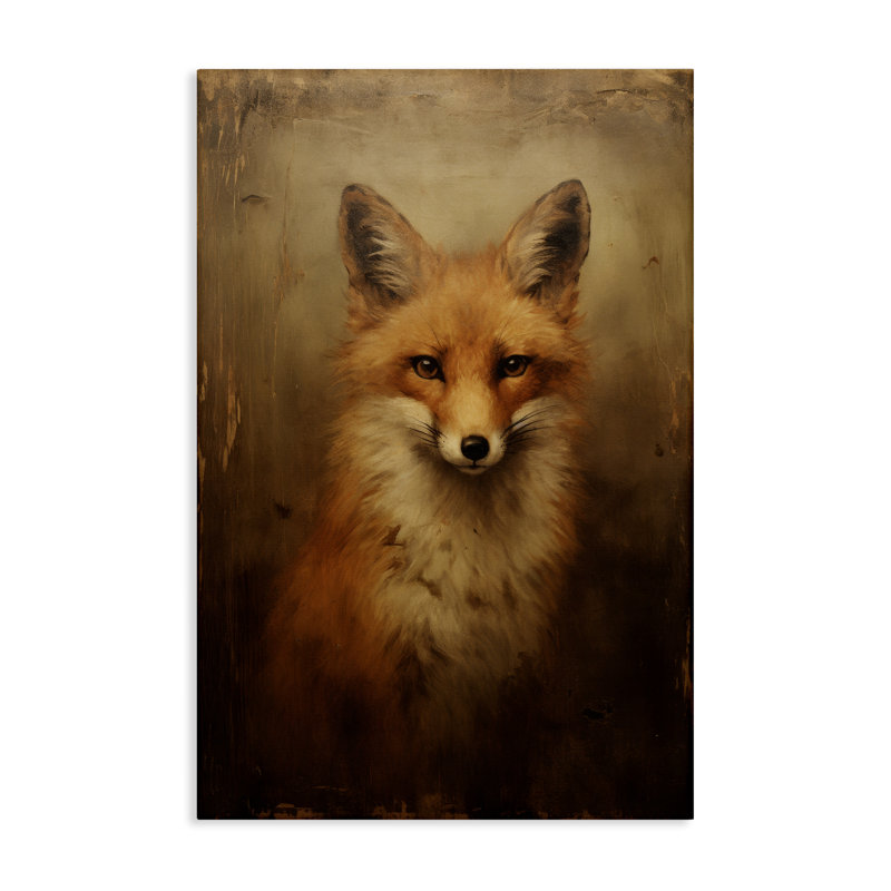 «Dark Fox Visage» par Petal Prints Design, H 45 po x l 30 po