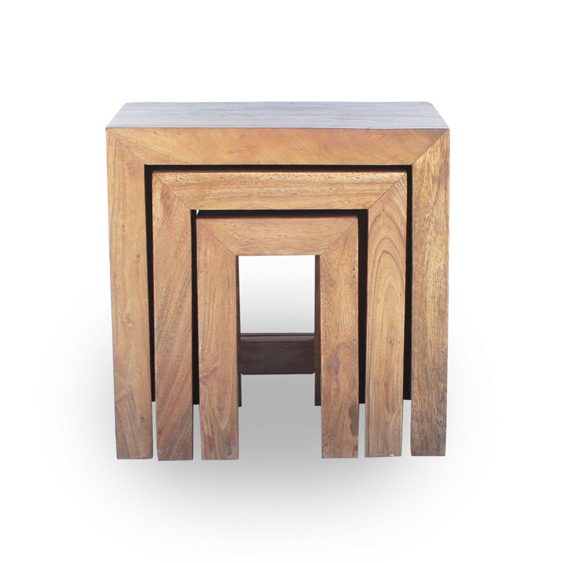 Solid Wood Sled Nesting Tables
