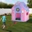 Maisonnette pour enfants avec cible magnétique pour fléchettes, panier de basket, jeu d'anneaux et but de soccer – Maisonnette intérieure et extérieure