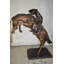 Statue bronze géant Bronco Buster - Taille: L 65 po x l 52 po x H 64 po.