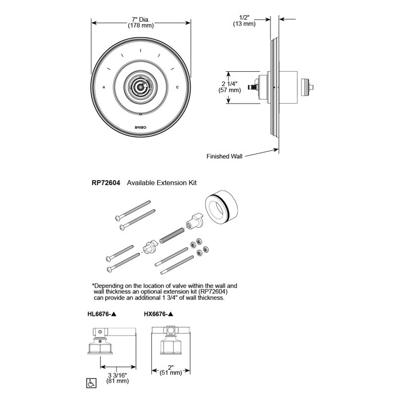 Invari™®Sensori® Thermostatic Valve Trim, Luxe Nickel, Lever
