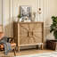 Armoire de rangement 31,5 "Mid-Century moderne avec portes et tablettes réglables-1680205534