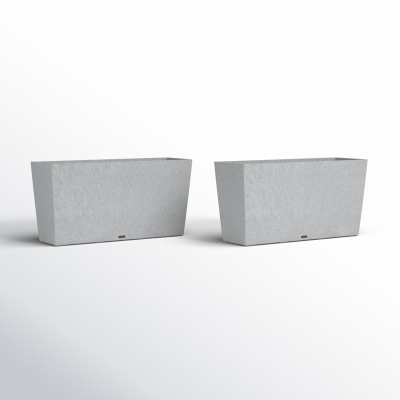 Pot à fleurs Pure Series Midori, Gris anthracite, H 19,75 po x l 39,5 po x P 12,5 po, 2