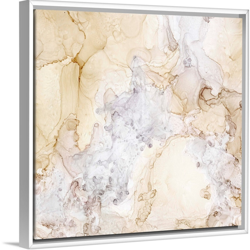 " Neutral Beauty Taupe " by Tara Reed Painting Print, White Framed, 14" H x 14" W x 1.75" D