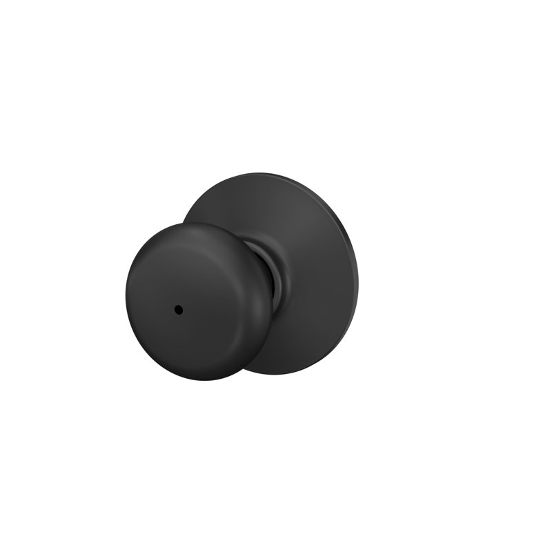Plymouth Bed and Bath Knob, Matte Black